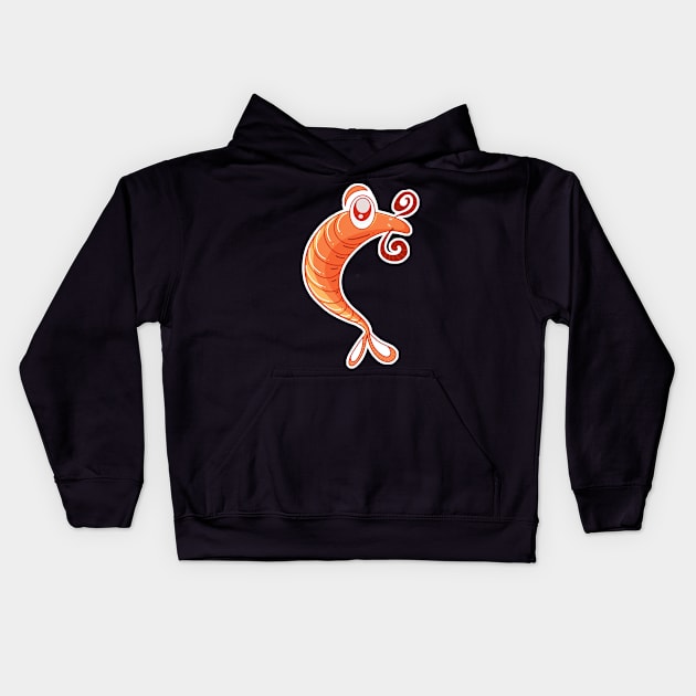 Shrimp Kids Hoodie by MmzArtwork